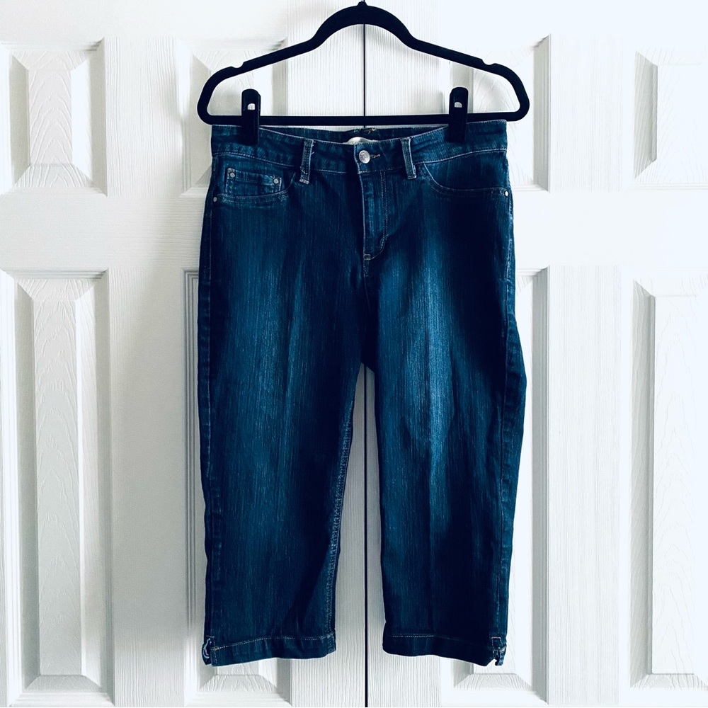 CANYON RIVER BLUES COTTON STRETCH BLUE JEAN CAPRIS PANTS Blue Denim 12